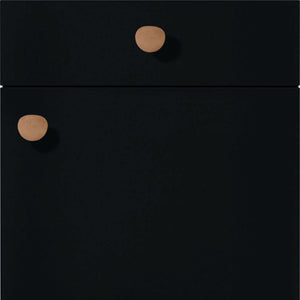 nobilia Küchen Frontüren Muster, Frontmuster - 357 Senso Lack Schwarz Premium matt 496 Möbelfront