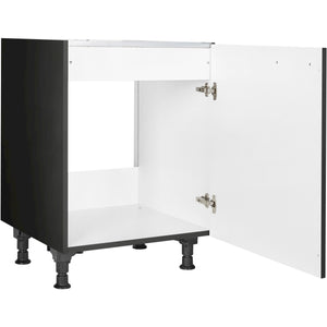 nobilia Spülenschrank SPUD60 60 cm Schwarz super matt 340 Touch 317