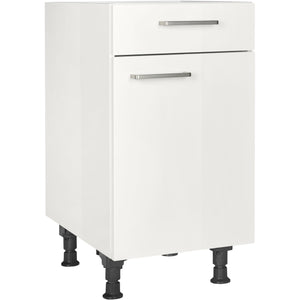 nobilia Unterschrank US45 45 cm Alpin Weiss Hoch Glanz 503 Flash 648
