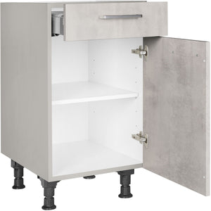 nobilia Unterschrank US45 45 cm Beton Grau Hellgrau Anthrazit 892 Riva 371