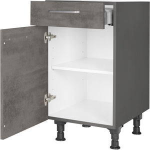 nobilia Unterschrank US45 45 cm Beton Schiefergrau Dunkel Anthrazit 889 Riva 371