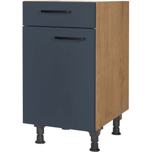 nobilia Unterschrank US45 45 cm Dunkel Blau Fjordblau Ultra Matt 966 Easytouch 945