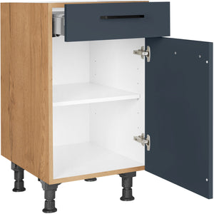 nobilia Unterschrank US45 45 cm Dunkel Blau Fjordblau Ultra Matt 966 Easytouch 945