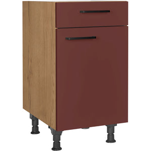 nobilia Unterschrank US45 45 cm Dunkel Rot Rostrot Ultra Matt 963 Easytouch 945