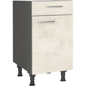 nobilia Unterschrank US45 45 cm Weiss Beton Grau Beige 891 Riva 371