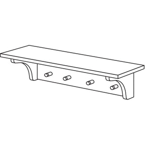 nobilia Wandboard in Echtholz versch. Breiten 45-90 cm mit Holzknöpfen 5776-top-shelf.de