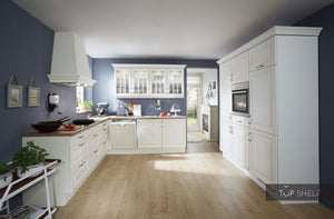 nobilia Winkelküche Eckküche Castello 390 Magnolia gewischt 360x250+180 cm konfigurierbar mit E-Geräten