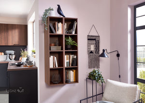 nobilia Winkelküche Eckküche Riva 840 Nussbaum 245 x 305 cm konfigurierbar mit E-Geräten Detail spiegelverkehrt