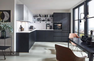 nobilia Winkelküche Eckküche Structura 403 Eiche Nero Nachbildung 250x310 cm konfigurierbar mit E-Geräten spiegelverkehrt