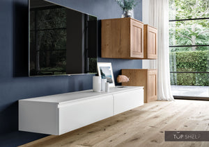 nobilia Wohnwand Lowboards Wohnzimmer Set 320 cm INLINE 551 Alpinweiß matt