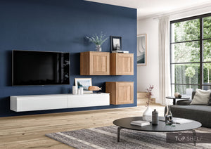 nobilia Wohnwand Lowboards Wohnzimmer Set 320 cm INLINE 551 Alpinweiß matt