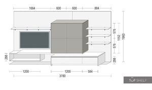 nobilia Wohnwand Lowboards Wohnzimmer Set 378 cm EASYTOUCH 963 Rostrot ultramatt