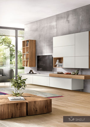 nobilia Wohnwand Lowboards Wohnzimmer Set 421 cm Fashion 173 Weiß matt