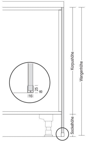 Seitliche Abschlusswange für nobilia elements Unterschränke