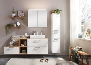 nobilia elements Bad Set Bad Pyrmont in 354 Eiche Provence mit eckigem Waschtisch