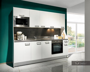 nobilia elements Einbauküche Dortmund 240 cm in Weiß modern sofort verfügbar komplett mit Elektrogeräten