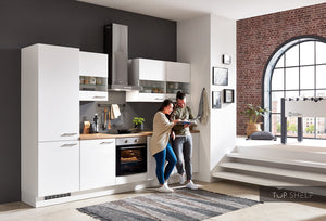 nobilia elements kleine Einbauküche in Weiß 300 cm komplette