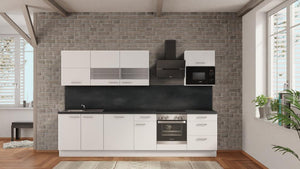 nobilia küche Wuppertal 315 cm modern Beton Schiefergrau Geschirspüler & mit Elektrogeräten