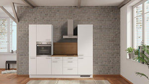 nobilia küche Oberhausen 255 cm online kaufen Eiche Provence komplett mit Kochfeld