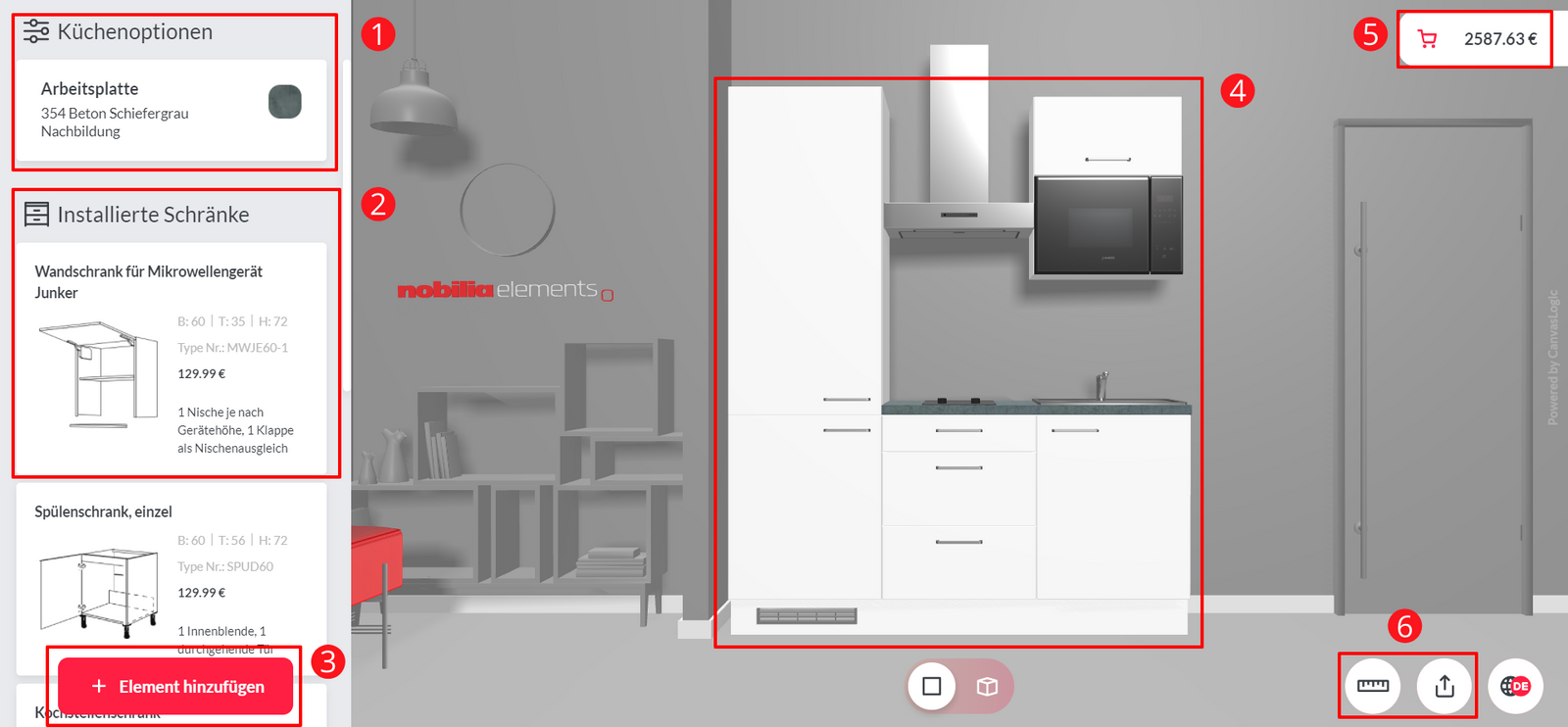 nobilia Küchenplaner Funktionsübersicht