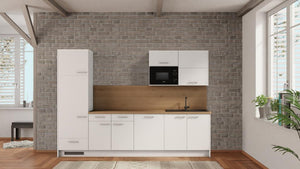 nobilia küchenzeile Wetzlar 300 cm Weiß küchen günstig Eiche Provence mit Backofen