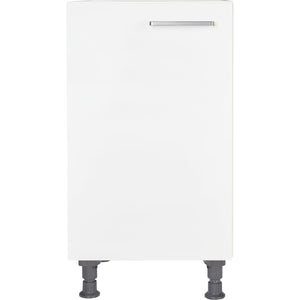 nobilia vormontierter Küchen-Unterschrank UD45, 1 Tür, 1 Einlegeboden, 45cm Alpinweiß links