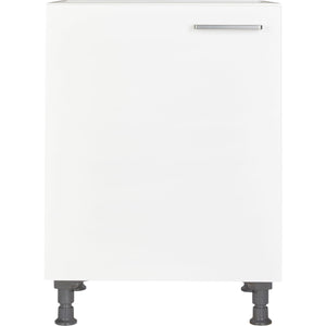 nobilia vormontierter Küchen-Unterschrank UD60, 1 Tür, 1 Einlegeboden, 60cm Alpinweiß links