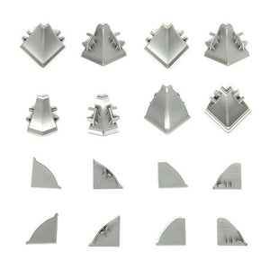 Wandabschluss-profil Zubehörbeutel Edelstahl Endstücke, Innen- und Außenecken nobilia