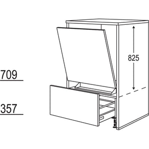 Nobilia Geraete-Umbau Geschirrspueler in 450 - 600 mm Breite mit Wangen- 25 mm stark GDGSW2550 25550