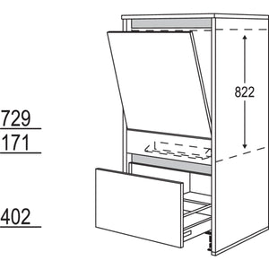 Nobilia Geräte-Umbau Geschirrspüler in 600 mm Breite mit Wangen- 25 mm stark NGGSW2565-X 25599