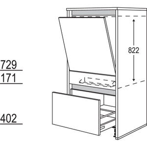 Nobilia Geraete-Umbau Geschirrspueler in 600 mm Breite mit Wangen- 25 mm stark NGGSW2565-X 25599