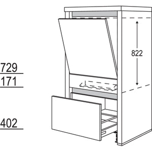 Nobilia Geräte-Umbau Geschirrspüler in 600 mm Breite mit Wangen- 50 mm stark NGGSW5070-X 50599