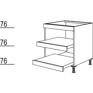 Nobilia Kochstellenschrank Landhaus mit Tablarauszügen KATAL60 31790