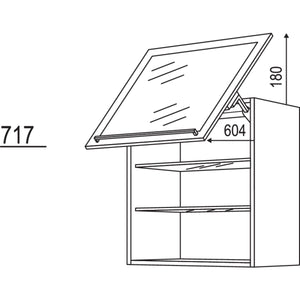 Nobilia Wandschrank Schwingklappe WKSG80-1 33588