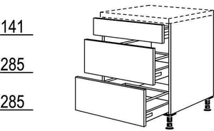 Küchen Unterschrank 30cm in Weiß mit Schubladen Küchenblock Küchenzeile nobilia Unterschrank nobilia