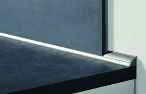 nobilia Wandabschlussleiste 200cm in Edelstahl Abschlussleiste Küche Arbeitsplatte WAPN