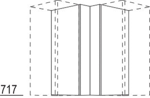 nobilia Winkelpassstück für Hängeschrank Wandschrank WPE 45