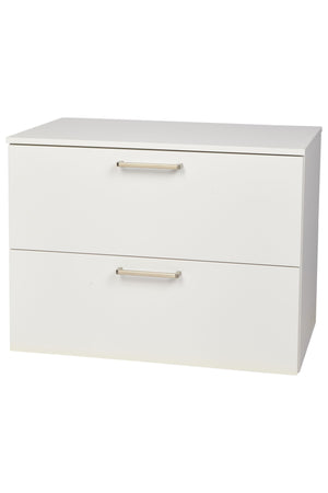 nobilia Waschtischunterschrank Badezimmer Waschbeckenunterschrank 2 Schubladen 60cm 80cm Weiß Waschbeckenunterschrank nobilia