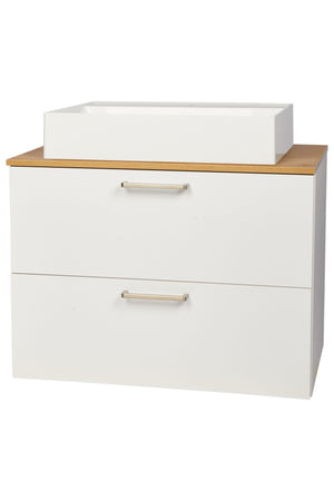 nobilia Waschtischunterschrank Badezimmer-Waschtischschrank 2 Auszüge Schubladen 60cm 80cm Waschbeckenunterschrank Waschbeckenunterschrank nobilia