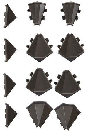 Wandabschluss-profil Zubehörbeutel Endstücke, Innen- und Außenecken WAPN-Z nobilia Zubehör nobilia Beton Schiefergrau