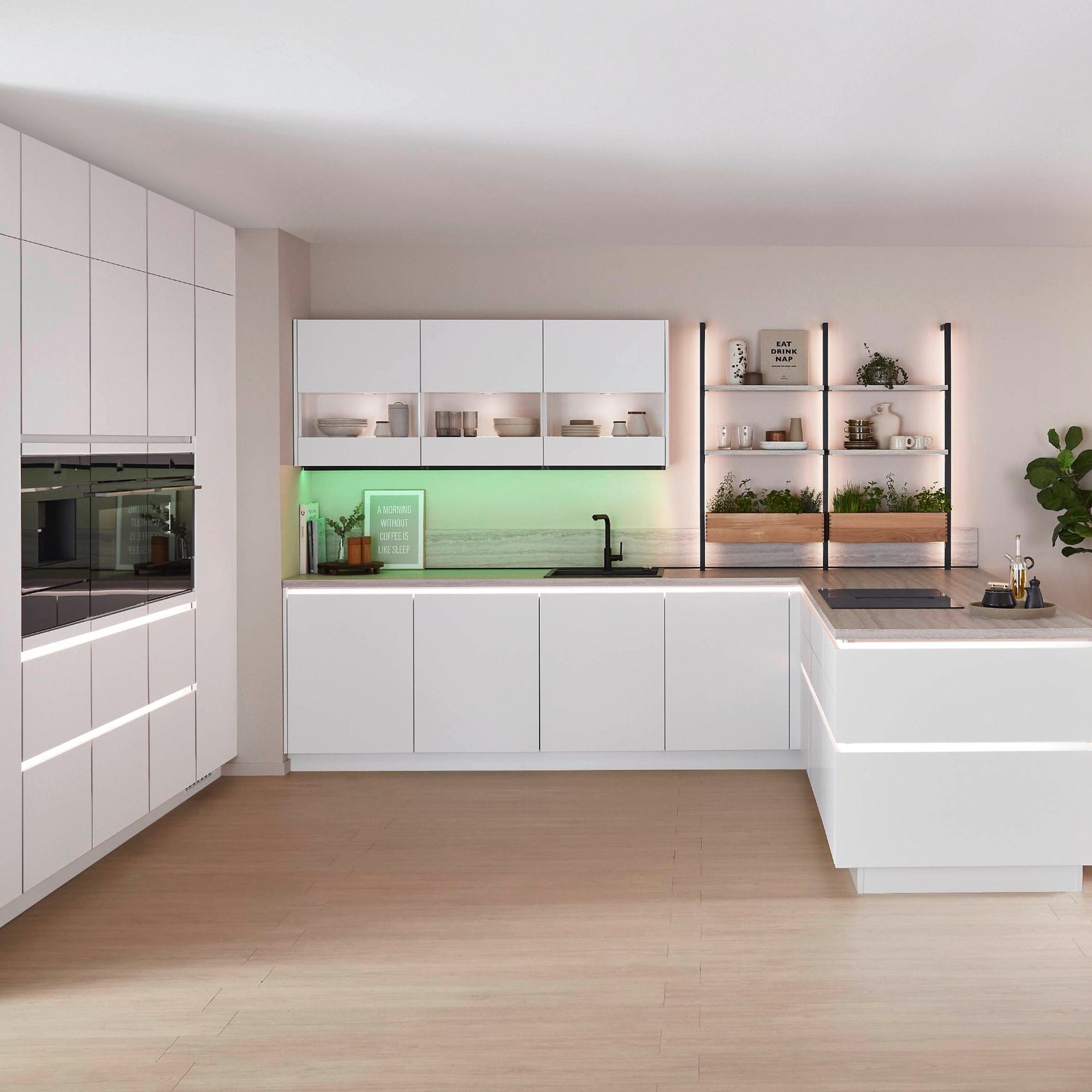 Effektive Raumnutzung und Beleuchtungskonzepte in der modernen Küche