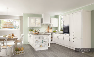 nobilia U-Küche York 901 Echtholz Seidengrau lackiert 210x310x340cm konfigurierbar mit E-Geräten