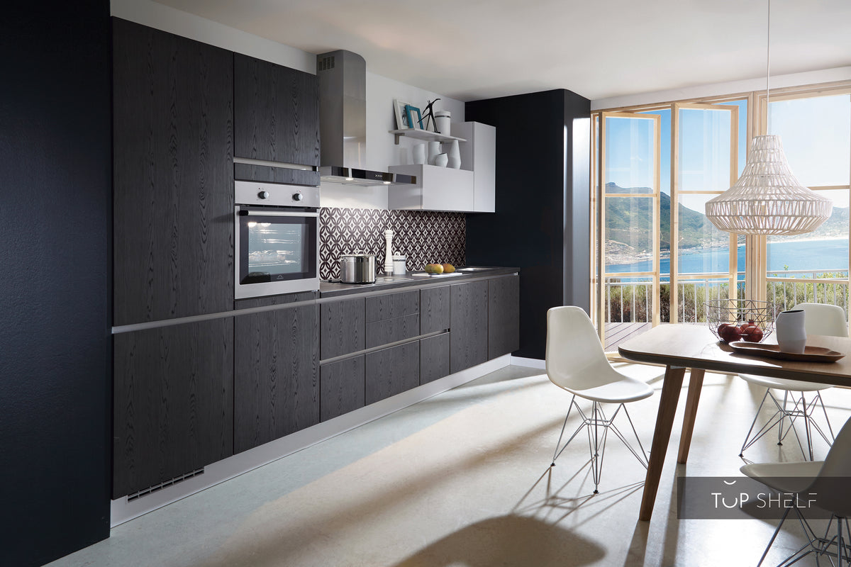 nobilia Küche Küchenzeile Structura 403 Eiche Nero Nachbildung 400 cm konfigurierbar mit E-Geräten