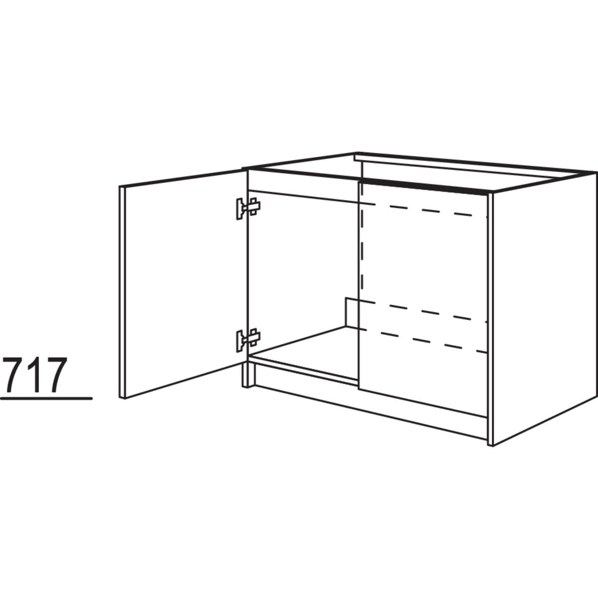 nobilia Spülen-Umbauschrank SPUBF80 80 cm
