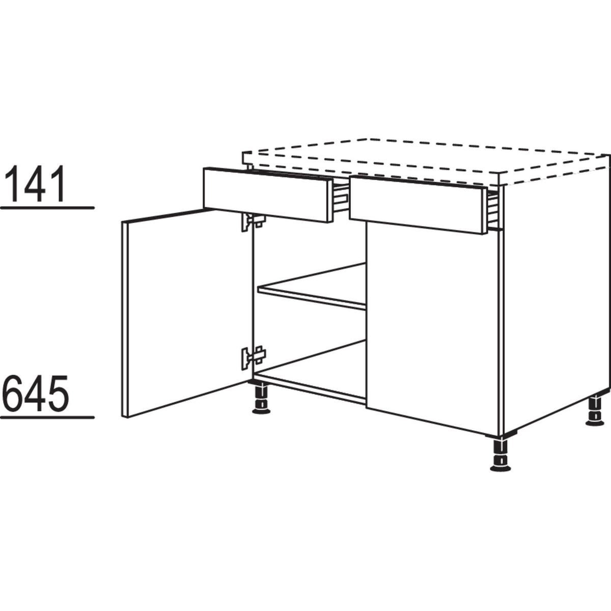 nobilia XL-onderkast US80-X 80 cm