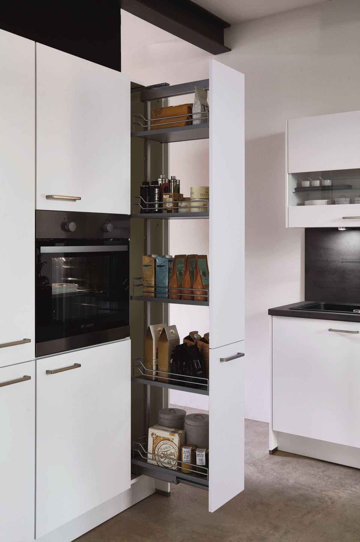 nobilia Apothekerschrank 30cm Hochschrank Küchenschrank 30cm in Alpinweiß mit Soft-Close nobilia - top-shelf.de