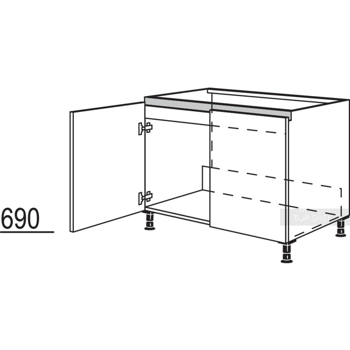 Nobilia XL-Spülen-Auszugschrank Separato NSPU100-X 56160