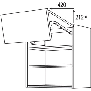 Nobilia Wandschrank Falt-Lifttuer NWFL120-1 64352