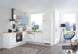 nobilia Winkelküche Eckküche Touch 332 Lacklaminat Alpinweiss supermatt 250x310 cm konfigurierbar mit E-Geräten
