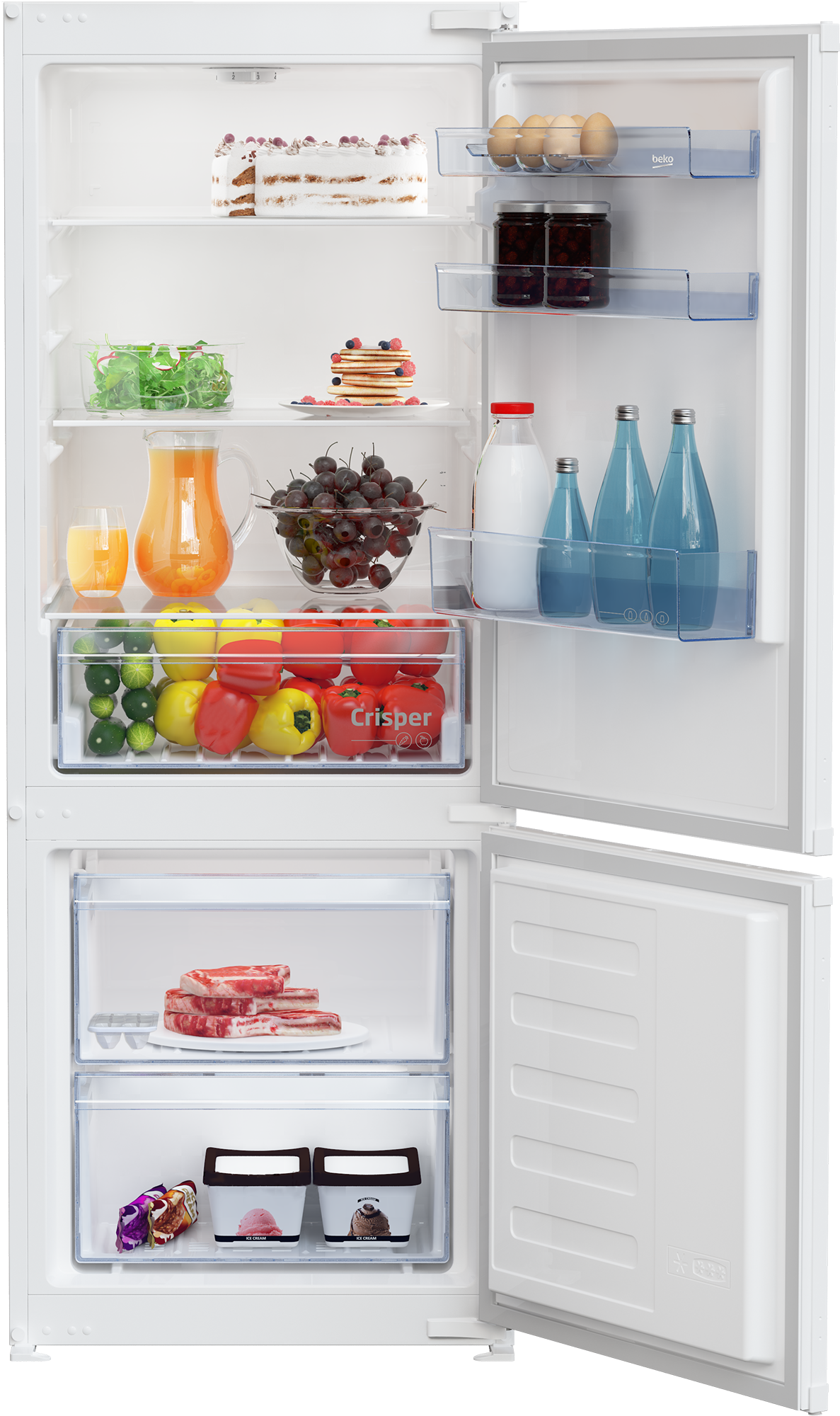 Beko BCSA240K4SN Einbau Kuehl-Gefrierkombination